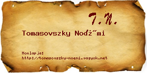 Tomasovszky Noémi névjegykártya