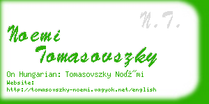 noemi tomasovszky business card